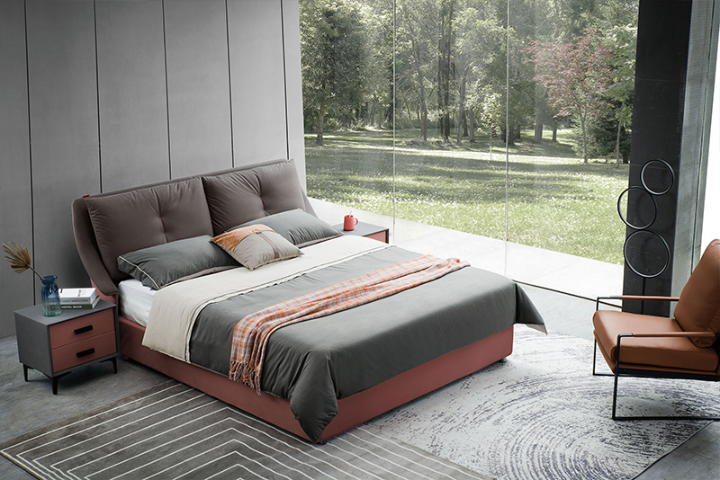 Современная вилла Apartment Hotel Ткань ткань кровать дома Двуспальная кровать