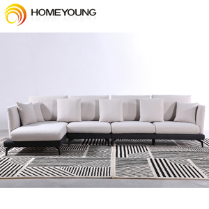 Современная минималистская белая ткань диван Италия минималистская многокомпонентная квартира съемный и моющийся диван