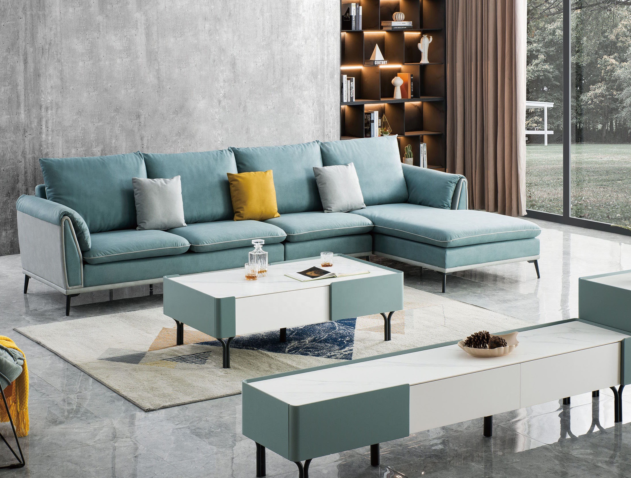 Китай Производитель принять индивидуальные квартиры гостиной диван установлен мебель