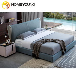 Северная мебель Роскошный Высокопроводный Дизайн Ткань Взрослый Двухместный Регулируемый спальный Кровать